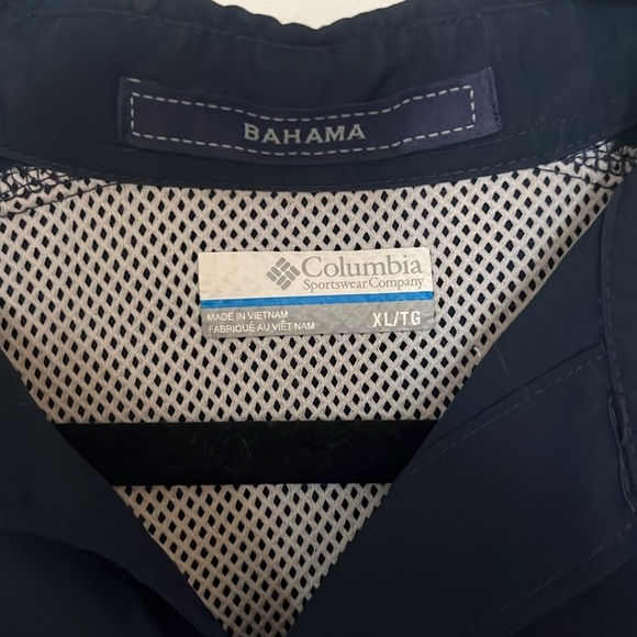 Columbia PFG Bahama II Short Sleeve Shirt - Navy XL - Picture 4 of 5